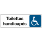 Panneau adhésif - Toilettes Handicapés