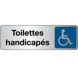 Panneau PMR Toilettes handicapés adhésif – PVC/Alu