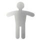Signalétique WC Homme - 90 x 120 cm - Acier brossé inoxydable