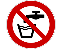 Panneau interdiction P005 - Eau non potable - Norme ISO 7010