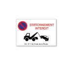 Panneau - Défense de stationner Accès pompiers - 350x450 mm