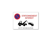 Panneau - Défense de stationner Accès pompiers - 350x450 mm