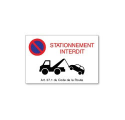 Panneau - Défense de stationner Accès pompiers - 350x450 mm