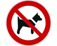 Panneau d'Interdiction - Interdit aux chiens - P021 - Norme ISO 7010