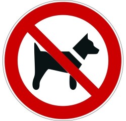 Panneau d'Interdiction - Interdit aux chiens - P021 - Norme ISO 7010