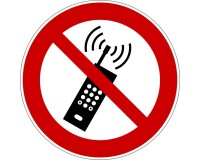 Panneau Interdiction - NE pas activer téléphone - P013 - ISO 7010  - 315 mm - PVC