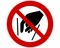 Panneau d'Interdiction - Ne pas mettre les mains - P015