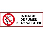 Panneau d'Interdiction - Interdiction de fumer et vapoter