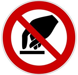 Panneau d'Interdiction - Interdiction de toucher - P010