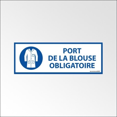 Panneau d'Obligation - Port de la Blouse Obligatoire - ISO 7010