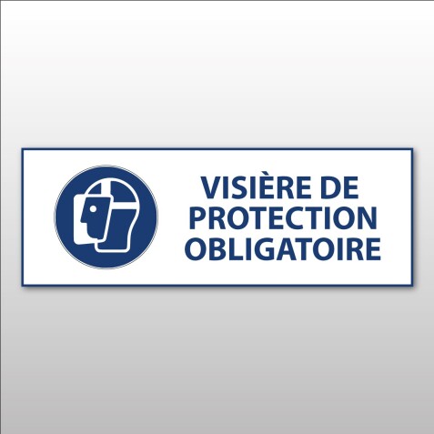 Panneau obligation EPI - Visière protection obligatoire - ISO 7010