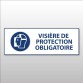 Panneau obligation EPI - Visière protection obligatoire - ISO 7010