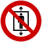 Panneau d'Interdiction - Ne pas utiliser cet ascenseur pour des personnes - P027  - 200 mm - PVC