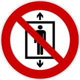 Panneau - Ne pas utiliser cet ascenseur pour des personnes - ISO