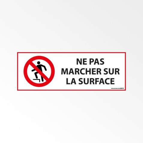 Panneau Interdiction - Ne pas marcher sur surface -P019 -ISO 7010