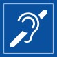 Signalétique d'information - Accessibilité malentendant - ISO 7001  - 125 x 125 mm - Gris