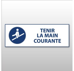 Panneau d'Obligation ISO 7010 - Tenir la main courante - M012