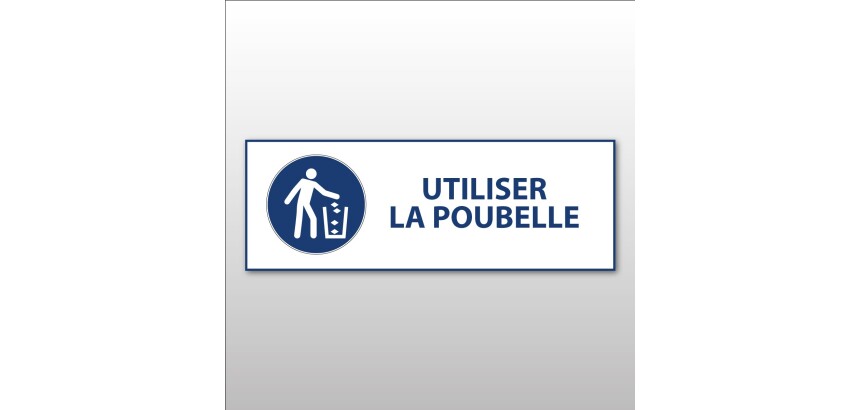 Panneau d'Obligation ISO 7010 - Utiliser la poubelle - M030