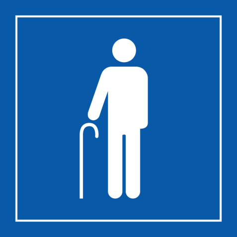 Panneau - Accès prioritaire personne âgée - PI PF 055 - ISO 7001