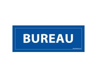 Plaque de porte BUREAU - vinyle ou PVC 210 x 75 mm