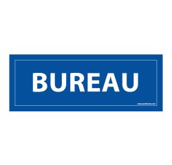 Plaque de porte BUREAU - vinyle ou PVC 210 x 75 mm