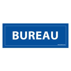 Plaque de porte BUREAU - vinyle ou PVC 210 x 75 mm