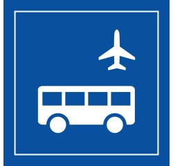 Panneau d'information - Autobus d'aéroport - Code ISO 7001 - Gravoply