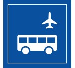 Panneau d'information - Autobus d'aéroport - Code ISO 7001 - Gravoply