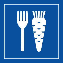 Panneau d'information - Nourriture végétarienne - ISO 7001