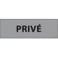 Plaque de porte PRIVE - 210 x 75 mm - PVC