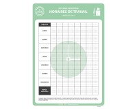 Affiche - Horaires de travail - Format A3 - Papier plastifié