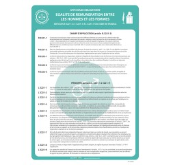 Affiche - Égalité de rémunération H/F - Papier plastifié