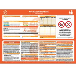 Affiche entreprise - 1 à 10 salariés - A3 - Vinyle plastifié  - A3