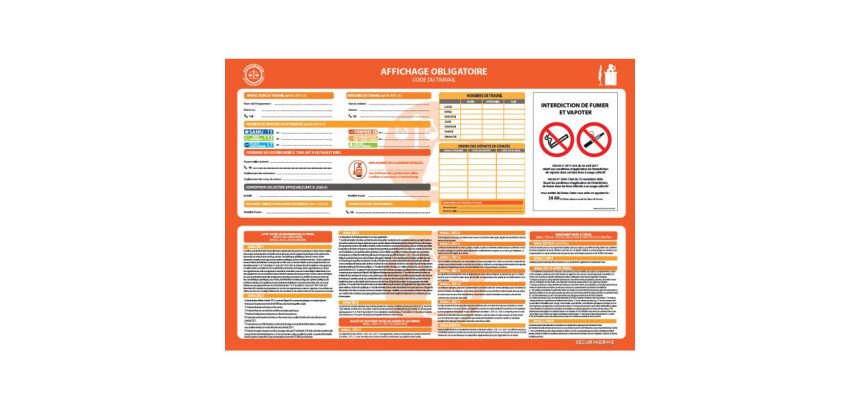 Affiche entreprise 11-49 salariés - A3 - Vinyle plastifié