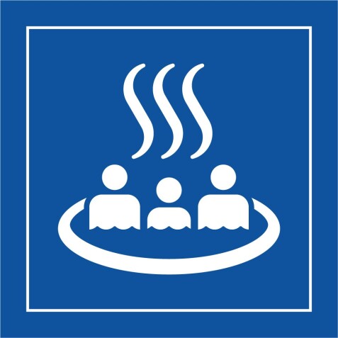 Panneau d'information - Pictogramme Source thermale - ISO 7001