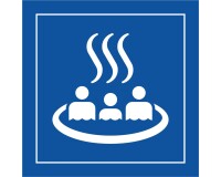 Panneau d'information - Pictogramme Source thermale - ISO 7001