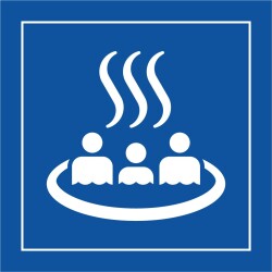 Panneau d'information - Pictogramme Source thermale - ISO 7001