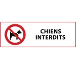 Signalétique d'interdiction - Interdit aux chiens - P021 - ISO 7010  - 297 x 105 mm - PVC 2 mm
