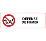 Panneau d'interdiction - Défense de fumer - P002 - ISO 7010  - 450 x 150 mm - PVC