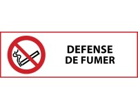 Panneau d'interdiction - Défense de fumer - P002 - ISO 7010  - 450 x 150 mm - PVC
