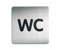 Pictogramme PICTO 'WC', carré, en acier