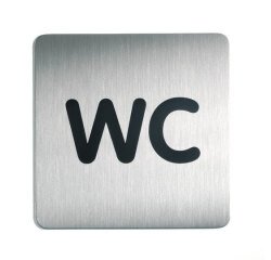 Pictogramme PICTO 'WC', carré, en acier