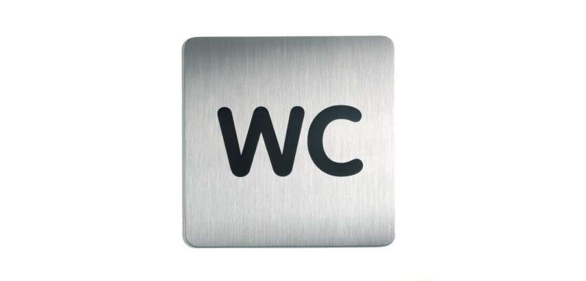 Pictogramme PICTO 'WC', carré, en acier