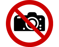 Panneau d'interdiction - Interdiction de photographier - P029  - 200 mm - PVC