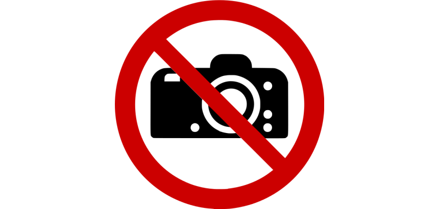 Panneau d'interdiction - Interdiction de photographier - P029  - 200 mm - PVC