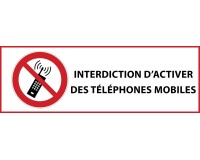 Panneau - Interdiction téléphones mobiles - P013 - ISO 7010