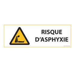 Panneau d'obligation "Risque d'asphyxie " ISO 7010 - W041