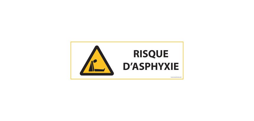 Panneau d'obligation "Risque d'asphyxie " ISO 7010 - W041
