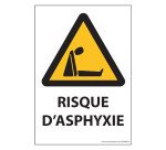 Panneau d'obligation 'Risque d'asphyxie" - ISO 7010 - W041  - PVC 2 mm - A3