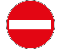 Panneau d'interdiction - Picto Sens Interdit - B1 - ISO 7010